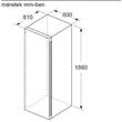 Kép 6/6 - Bosch KWK36ABGA borhűtő, 2 zónás, 199 palacknak, fekete, szabadonálló