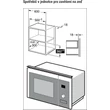 Kép 6/8 - Kluge beépíthető mikrohullámú sütő grillel, 20L, fekete üveg