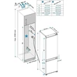 Kép 8/9 - Kluge beépíthető kombi hűtőszekrény alul fagyasztóval, DualNoFrost, 170L/63L