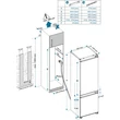 Kép 6/6 - Kluge beépíthető kombi hűtőszekrény alul fagyasztóval, DualNoFrost, 180L/63L