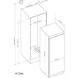 Kép 6/6 - Kluge beépíthető egyajtós hűtőszekrény, 162L/16L