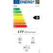 Kép 7/8 - Kluge beépíthető kombi hűtőszekrény alul fagyasztóval, 225L/75L