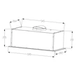 Kép 3/3 - Kluge beépíthető fekete páraelszívó, 60cm