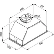 Kép 8/10 - Kluge beépíthető matt fekete páraelszívó, 60cm