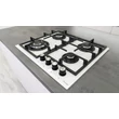 Kép 2/7 - Kluge beépíthető gáz főzőlap, 60 cm, fehér üveg, WOK égő