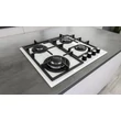 Kép 3/7 - Kluge beépíthető gáz főzőlap, 60 cm, fehér üveg, WOK égő