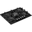 Kép 1/2 - Kluge beépíthető gáz főzőlap, 75 cm, fekete üveg, WOK égő