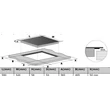 Kép 2/4 - Kluge beépíthető indukciós főzőlap, 60cm, fekete ü., 2 Flexi zóna
