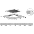Kép 2/3 - Kluge beépíthető kerámia főzőlap, 60cm, fekete üveg