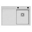 Kép 1/2 - AS 3326LS HAND MADE prémium inox mosogató balos SZIFONNAL