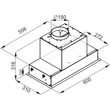 Kép 4/6 - Ciarko Design Su Mini 60 cm fehér üveg beépíthető páraelszívó