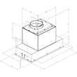 Kép 6/7 - Ciarko Design Su Mini 74 cm fehér üveg beépíthető páraelszívó