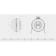 Kép 2/4 - BVN - Ventilátor BDTX-250-B AC in-line csőközi  