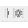 Kép 2/3 - BVN - Ventilátor B6PAM-350 ipari axiális ventilátor 6 lapáttal 1 fázis   