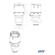 Kép 2/2 - Vilpe ECo200P/500 XL FLOW tetőventilátor, fekete