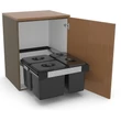 Kép 3/3 - EKOTECH - Beépíthető hulladékgyűjtő FREE JAZZ 60 - 3x12 liter+1x5 liter