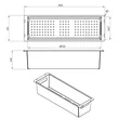 Kép 3/3 - ELLECI - AVI03305  Gyümölcsmosó kosár (Inox) - Kifutó termék!