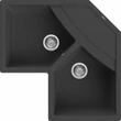 Kép 1/3 - ELLECI - Gránit mosogatótálca Unico CORNER sarok G40 Nero