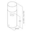Kép 2/4 - ELICA - Páraelszívó TUBE PRO ISLAND IX/A/43 + Mikro MW-5120B