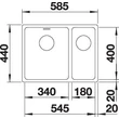 Kép 3/5 - BLANCO ANDANO 340/180-U j. exc.nél InF