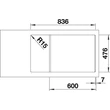 Kép 4/5 - BLANCO ANDANO XL 6S-IF Comp. jobb InFi
