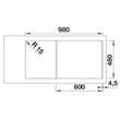 Kép 4/5 - BLANCO ADIRA XL 6S antracit tart., exc.