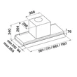 Kép 6/6 - FALMEC VIRGOLA TOUCH COMFORT beépíthető páraelszívó, 75 cm, fekete