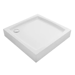 LAVEO BRESSO akril fehér zuhanytálca, 80 cm, magasság: 16 cm, mélység: 5 cm