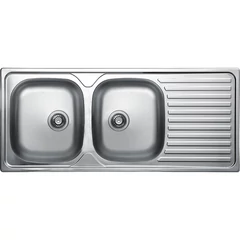 LAVEO ORION 2CS kétmedence csepptálcás inox mosogató szifonnal