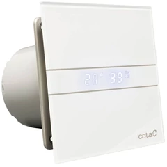 Cata E-150GTH ventilátor üveg előlappal, utószellőztető, alapszellőztető és páraérzékelő funkcióval, fehér