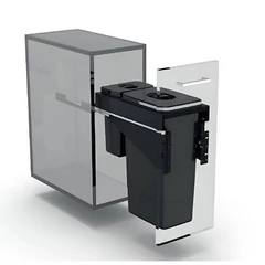EKOTECH - Beépíthető hulladékgyűjtő FRONT 30 - 1x26 liter+1x7 liter 