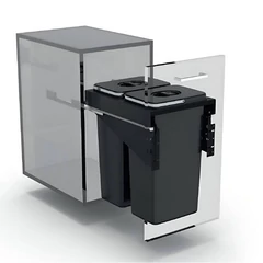 EKOTECH - Beépíthető hulladékgyűjtő FRONT 40 - 2x26 liter  