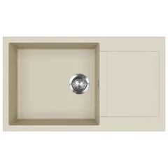 EVIDO Cubo XL 6S compact gránit mosogató, 860 x 500 mm, bézs