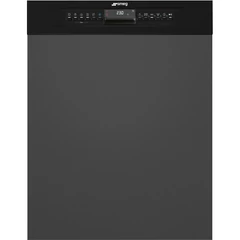 SMEG BEÉPÍTHETŐ MOSOGATÓGÉP, félintegrált, 60 cm, 13 teríték, 10+1 funkció, 7 hőmérséklet, fekete panel