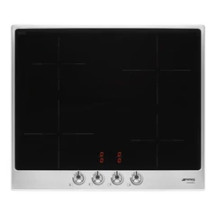 SMEG INDUKCIÓS FŐZŐLAP, Classic design, 60 cm, 4 főzőzóna, inox keret