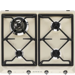SMEG GÁZ FŐZŐLAP, Victoria design, 60 cm, 4 gázégő, bézs