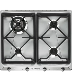 SMEG GÁZ FŐZŐLAP, Victoria design, 60 cm, 4 gázégő, inox