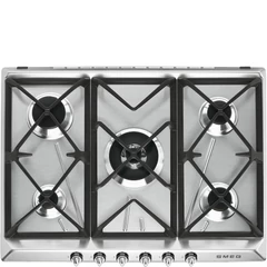 SMEG GÁZ FŐZŐLAP, Victoria design, 70 cm, 5 gázégő, inox