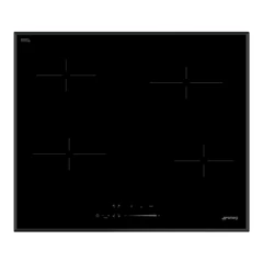 SMEG KERÁMIA FŐZŐLAP, Universal design, 60 cm, 4 főzőzóna, Slider vezérlés, fekete üveg