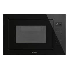 SMEG BEÉPÍTHETŐ MIKROHULLÁMÚ SÜTŐ, Universal design, 25 liter, érintőszenzor, fekete üveg
