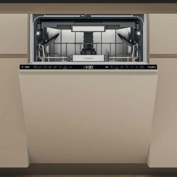 Whirlpool W7I HF60 TUS teljesen integrálható beépíthető mosogatógép, "A" energiaosztály MaxiSpace, 6. Érzék technológia