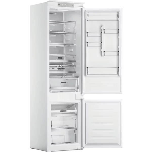 Whirlpool WHC20 T573 P beépíthető alulfagyasztós hűtőszekrény, 212 l hűtőtér/68 l fagyasztótér, D energiaosztály, 6. Érzék Freeze Control, Total No Frost