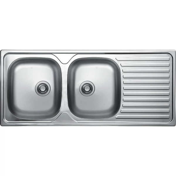 LAVEO ORION 2CS kétmedence csepptálcás inox mosogató szifonnal