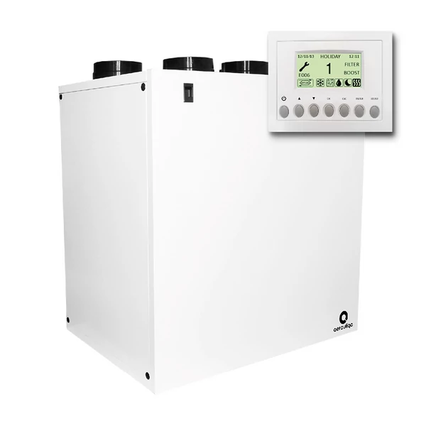 AERAULIQA QR-550A központi hővisszanyerős szellőztető, LCD kijelzős vezérléssel