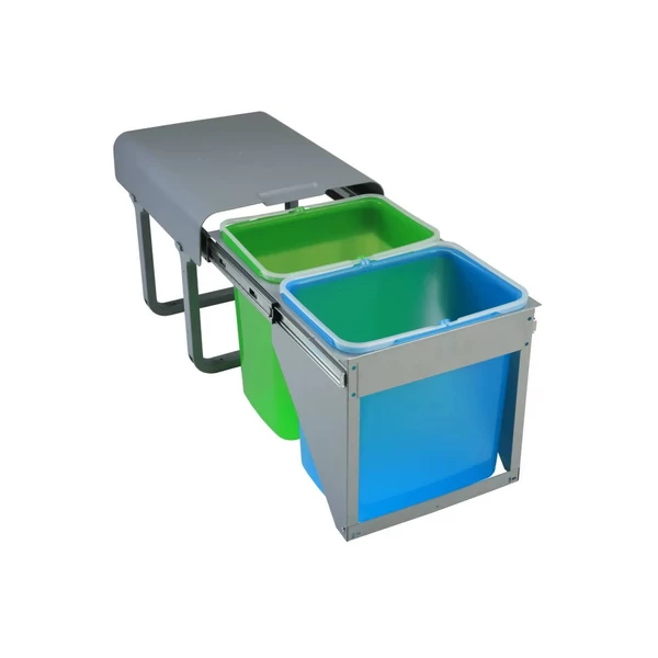 EKOTECH - Beépíthető hulladékgyűjtő EKKO FRONT 40 - 2x16 liter