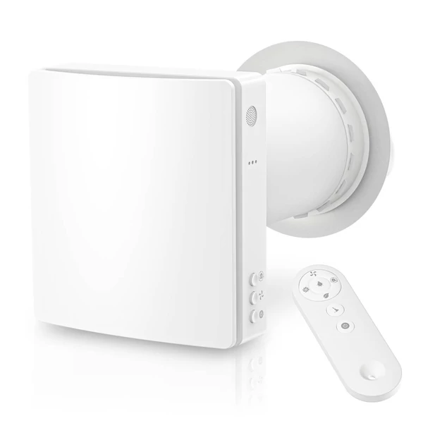 HOLTOP/AIRWOODS AV-TTW5-W egyhelyiséges hővisszanyerős szellőztető automata zsaluval, WiFi csatlakozással, páraérzékelő szenzorral, pollenszűrővel