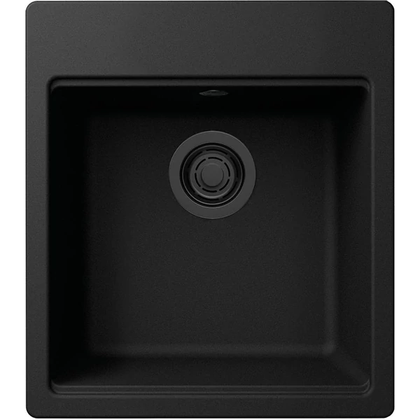 ELLECI - Gránit mosogatótálca Time 102 G40 Nero fekete tartozékokkal