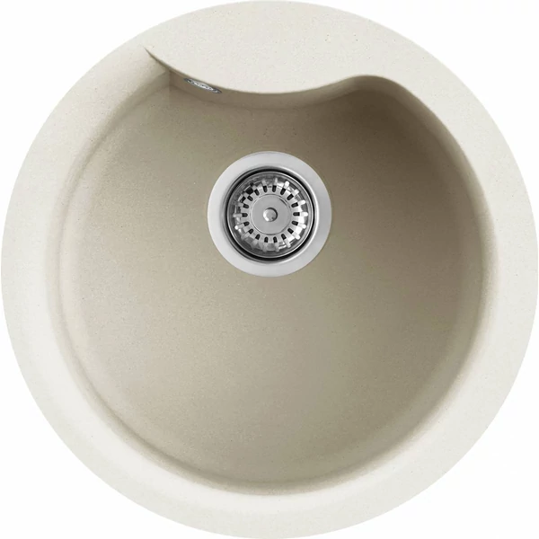 ELLECI - Gránit mosogatótálca Ego ROUND G62 Bianco Antico