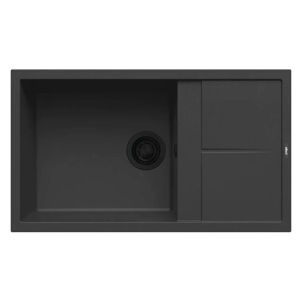 ELLECI - Gránit mosogatótálca Unico 410 G40 Nero fekete kiegészítőkkel
