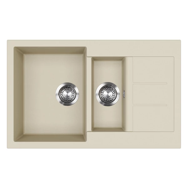 EVIDO Cubo 6S compact gránit mosogató 800x500 bézs